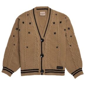 Taylor Swift Fearless Cardigan Tan Cable Knit Cardigan Sweater NEW